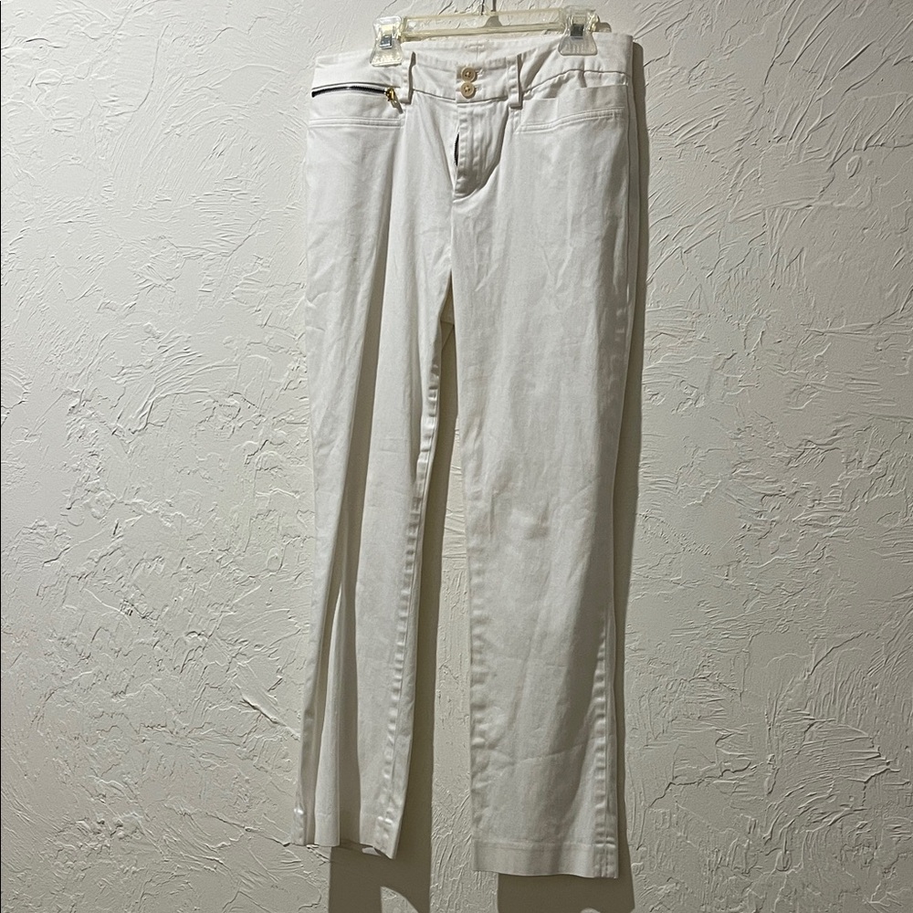 White Straight-Leg Pants
